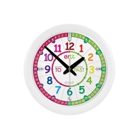 WALL CLOCK 29cm Colourful Teaching Dial Past/To