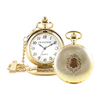 Gold Pocket FOB Watch in Timber Box