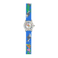 Smiling Sharks & Fish Kids Watch with Time Teaching Dial 