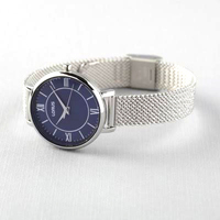 Ladies Dress Watch 30mm Navy Dial Silver Mesh Band