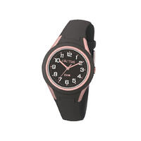 Kids Black & Rose Gold Tropical Easy To Read Watch