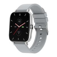 Vortex Smart Watch Silver Case with Grey Band Waterproof Fitness Watch