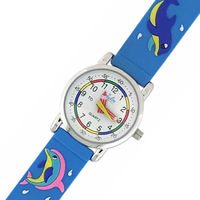 Dolphins Kids Watch with Time Teaching Dial