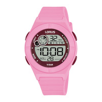 Pink Digital Watch WR100m Dial 36mm Lorus Soft Band