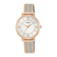 Ladies Dress Watch 30mm Champagne Dial Silver Mesh Band