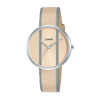 Ladies Dress Watch Champagne with Silver Stripe