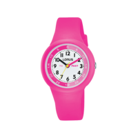 Girls Hot Pink Watch Time Teaching To Past Dial