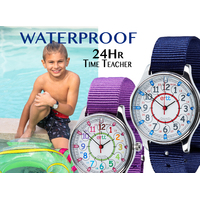 WATERPROOF KIDS WATCH 12/24hr Time Teacher Dial